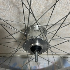 27インチ オートライト ホイール リム ハブダイナモ 前輪 アルミホイール ママチャリ フロントホイール 自転車ライトの画像