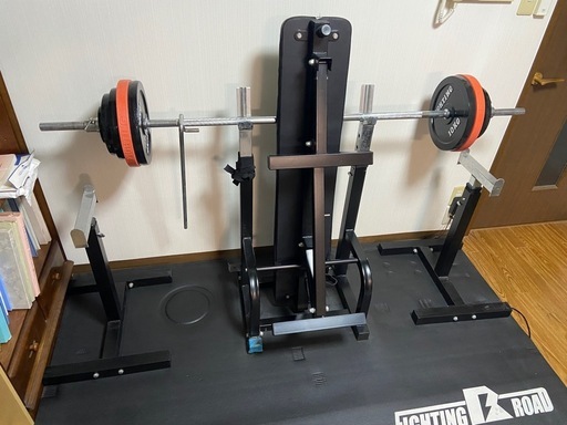 (引き取り限定) FIGHTING ROAD/ファイティングロード 折りたたみベンチ ベンチプレス セーフティー付