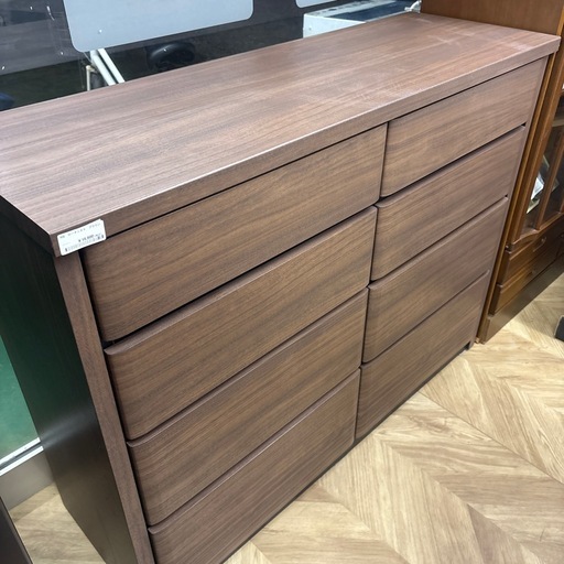 0516 木製4段チェスト ブラウン