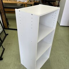【リサイクルショップ ピカソ 小松原】📚✨ホワイトカラー美品‼ シンプル3段カラーボックス✨📚★3342★の画像