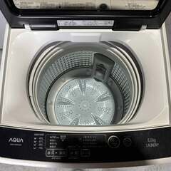 AQUA 洗濯機 容量5kg 2019年製 AQW-G50HJ 中古美品 コンパクトの画像
