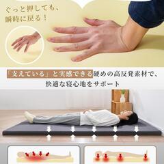 マットレス⭐️シングル 高反発 180N 硬め 敷布団 腰を支える 収納袋付きの画像