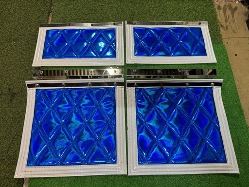 ジェットイノウエ 2ｔ車 泥除け 1台分 青/白 4枚組 エルフ キャンター デュトロ デ コトラ トラック ダンプ