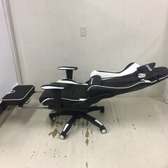 【美品】25049 ゲーミングチェア オットマン付　リクライニング　デスクチェア ZESTRANSIR◆大阪市内・東大阪市他 6,000円以上ご購入で無料配達いたします！◆ ※高槻・枚方方面◆西宮・尼崎方面◆生駒方面　それぞれ条件付き無料配送あり！の画像