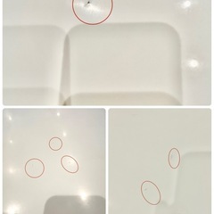ホワイト＆ブラックテーブル椅子4脚　の画像