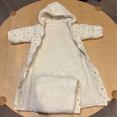 もこもこカバーオールとロンパース　60-70の画像