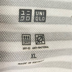 UNIQLO ポロシャツ  シマ柄と白        の画像