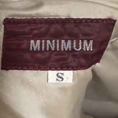 MINIMUM ミニマム 羊革 膝丈 毛皮 スカート サイズS ベージュ系　本革の画像
