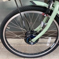電動自転車 3477 ブリヂストン ビッケモブ　24/20インチ ミントグリーンの画像