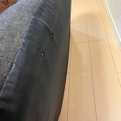 ソファベッド　ブラウン　シングル　2人掛け の画像