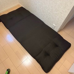 ソファベッド　ブラウン　シングル　2人掛け の画像