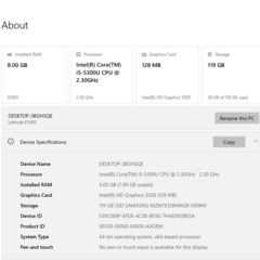 Dell Latitude E5450 ノートPCの画像