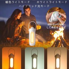 新規設計 ledランタン BESNOVA 折りたたみ式 無段調光モード暖色灯 焚火色 自然白 昼白色 赤色点灯 SOSモード懐中電灯 アウトドア アウトドア/キャンプ /夜釣り/防災/地震/停電対策/登山/非常用 持ち運び便利の画像