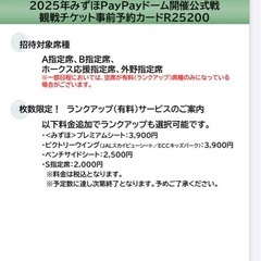 【第2回】ホークス観戦チケット2枚＋イーゾボス割引券の画像