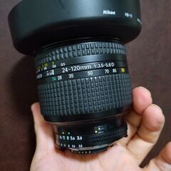 NIKON AF NIKKOR 24-120mm F3.5-5.6 D　純正フード付きの画像