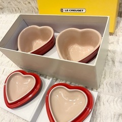 ル・クルーゼ　ラムカン・ダムール (S・フタ付き) チェリーレッド2個セットの画像