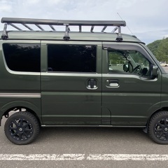 札幌発 DA17Vエブリィジョインターボハイルーフ4WD 希少5MT 距離35.000キロ台 人気のグリーン リフトアップ フェリー対応　実質ワンオーナーの画像