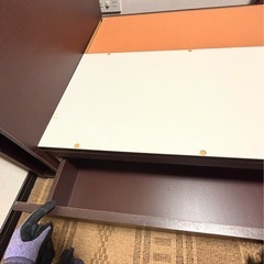 シングルベッド 引出し収納付きの画像