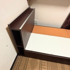 シングルベッド 引出し収納付きの画像