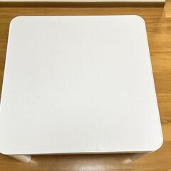 アイリスオーヤマ こたつ テーブル本体 正方形 70cm 天面 カジュアル リバーシブル ホワイト(木目調) PKC-70S-MLの画像