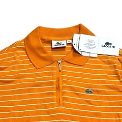 【LACOSTE】新品未使用 半袖シャツM42ボーダー 平成y2kレトロアメカジの画像
