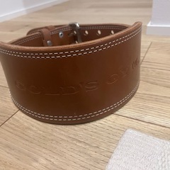 値下げ　ゴールドジム　レザーベルト　Sサイズの画像
