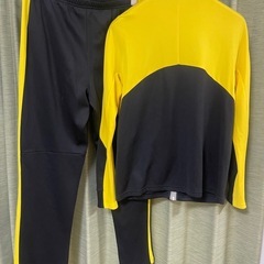 NIKE JUST DO ITジャージジャケット　パンツ　Lサイズ黄黒　 セットアップ ジャージ 上下セット ナイキ トレーニングの画像