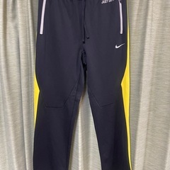 NIKE JUST DO ITジャージジャケット　パンツ　Lサイズ黄黒　 セットアップ ジャージ 上下セット ナイキ トレーニングの画像