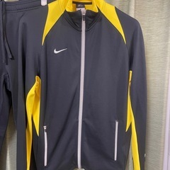 NIKE JUST DO ITジャージジャケット　パンツ　Lサイズ黄黒　 セットアップ ジャージ 上下セット ナイキ トレーニングの画像
