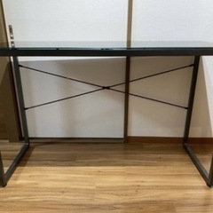 【美品】ガラステーブル黒の画像