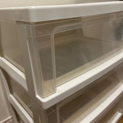 プラスチック3段収納ケースの画像