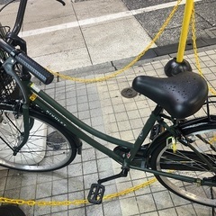 自転車　オリーブ　美品の画像