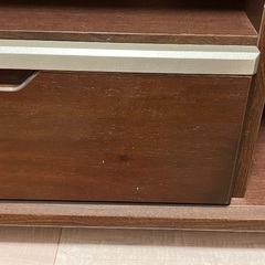 テレビボードこげ茶キャスター付の画像