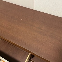 テレビボードこげ茶キャスター付の画像