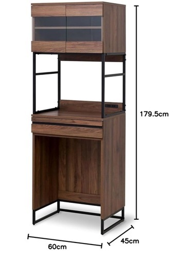 美品　ブラウン　食器棚