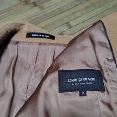 【まだ受付中・送付可能】中古 コムサデモード ウールコート アンゴラ混 ベージュ 上品デザイン ピーコート 11号 早い者勝ちです✨✨の画像