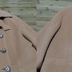 【まだ受付中・送付可能】中古 コムサデモード ウールコート アンゴラ混 ベージュ 上品デザイン ピーコート 11号 早い者勝ちです✨✨の画像