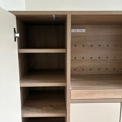 レンジ台 食器棚 キッチン収納 収納 おしゃれ 木製 スリム コンパクト 白 ホワイト 電子レンジ対応 韓国 インテリア 幅86cm キッチンレンジワゴンの画像