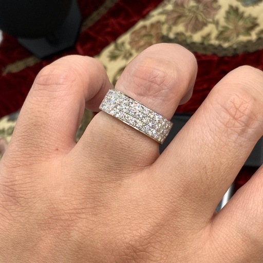 Pt900 パヴェダイヤ　1.507ct　リング　12.6g 約14.5号