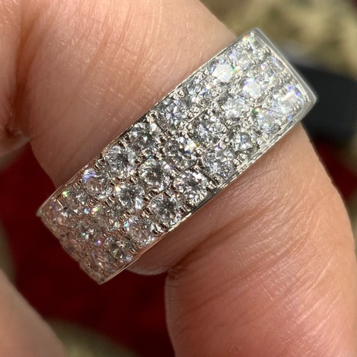 Pt900 パヴェダイヤ　1.507ct　リング　12.6g 約14.5号