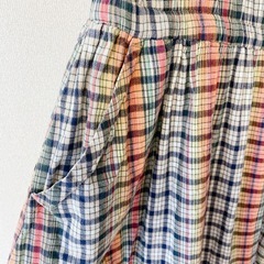美品　チェック柄 半袖ワンピース　PAR ICI パーリッシィの画像
