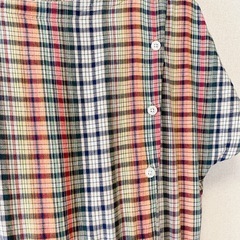 美品　チェック柄 半袖ワンピース　PAR ICI パーリッシィの画像