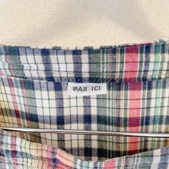 美品　チェック柄 半袖ワンピース　PAR ICI パーリッシィの画像