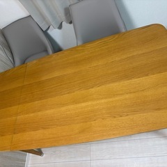 バタフライ伸縮ダイニングテーブル120から160cmの画像