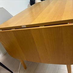 バタフライ伸縮ダイニングテーブル120から160cmの画像