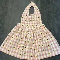 ハンドメイド　エプロンドレス　80〜90cmの画像