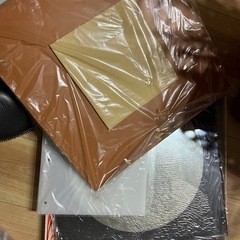 壁掛け　ミラー　ブラウン　未使用の画像