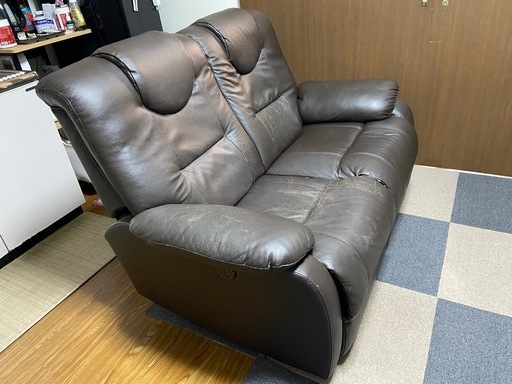 電動リクライニングソファ 山善