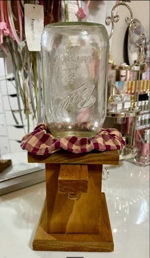 レトロ アメリカン雑貨 メイソンジャー 木製ディスペンサー 置物