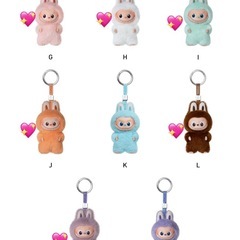 ラブブ PIN FOR LOVEシリーズぬいぐるみペンダント（A-M］の画像